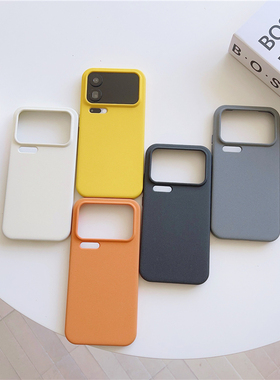 适用于小米17promax手机壳小众简约个性灰色粗磨砂防指纹保护套17pro强磁吸充电mi17全包防摔pro金属按键