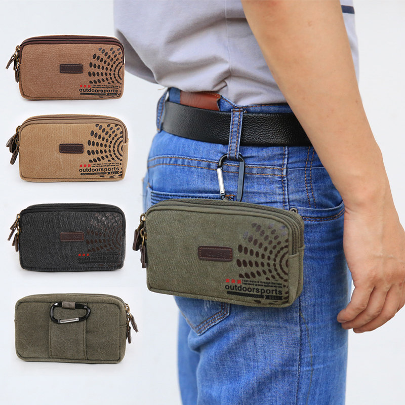 男士防盗腰包户外腰间烟包工作上班工地干活裤头腰包挂包穿皮带横,运动包/户外包/配件,腰包,淘宝优惠券,粉丝福利购,淘宝优惠卷
