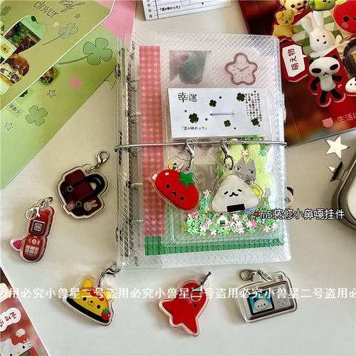 原创古早感INS食玩建模可爱挂件DIY装修M5手账本成品挂件应援配件