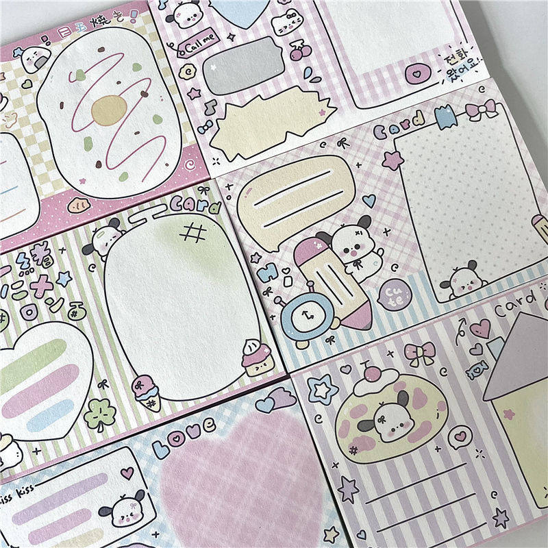 원래 한 스레드 간단한 메모 패드 스타일 찢을 수있는 소녀 학생 메모 고가 장식 메모 용지