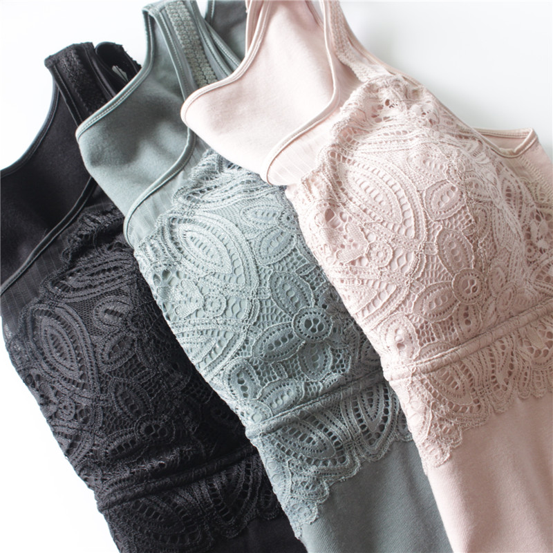 茜维诗带胸垫圆领保暖背心养离子无钢圈免穿文胸内衣发热磨绒女款