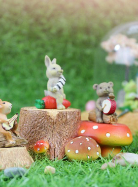 日式风zakka正版弹琴树脂摆件