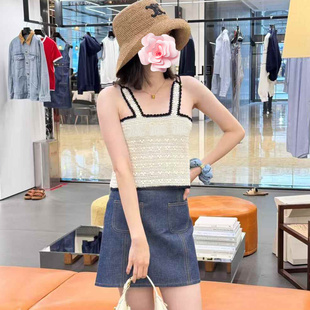 原439 撞色镶边 特惠269 蝴蝶结系带 针织背心 25新款 不退不换