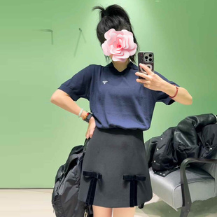 蝴蝶结开衩A摆 不退不换 25早春 特惠239 高腰羊毛半身裙 原439