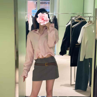 25新款 特惠239 精纺羊毛仿皮皮带中腰包臀半身裙 原439 不退不换