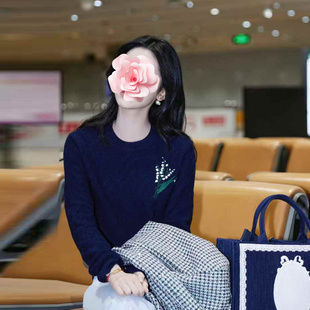 26新款 特惠399 原689 铃兰花刺绣 羊毛针织衫 周也同款 不退不换