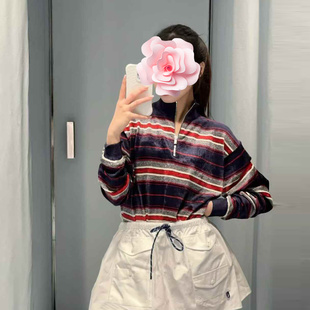 26新款 特惠329 原539 柔软雪尼尔 条纹针织衫 米妮同款 不退不换