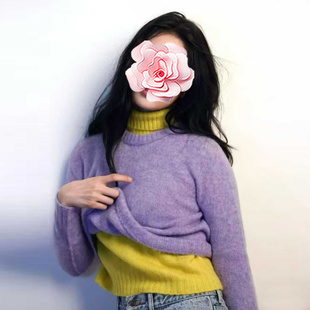 25新款 特惠269 秀智同款 浅薰衣紫 不退不换 羊毛针织衫 原439