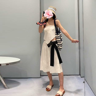 25新款 特惠229 重工刺绣花朵蝴蝶结系带半身裙 原439 不退不换