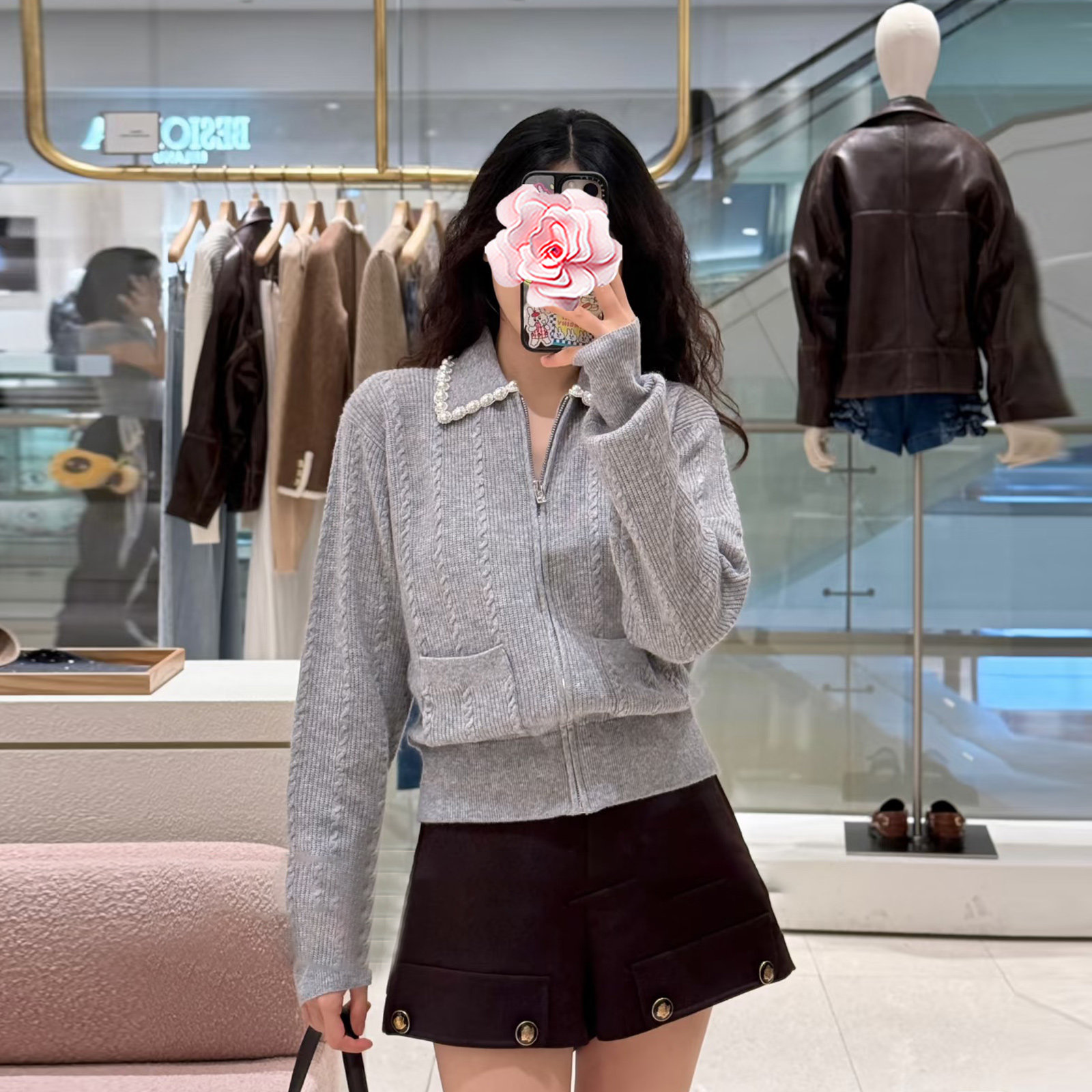 不退不换 重工珍珠花朵翻领 阿兰扭花羊毛针织开衫,女装/女士精品,毛针织衫,淘宝优惠券,粉丝福利购,淘宝优惠卷