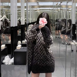 25新款 特惠269 格子渐变 羊毛马海毛 不退不换 针织衫 原439