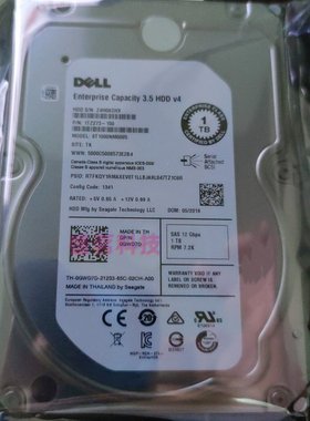 Dell/戴尔 ST1000NM0005/085 1T 3.5 7.2K SAS硬盘 0H0R8N 0GWD7D