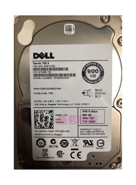 DELL/戴尔 900G SAS 10K 2.5 6Gb ST9900805SS 08JRN4 8JRN4 硬盘