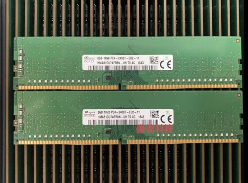 SK海力士 HMA81GU7AFR8N-UH 8G 1RX8 PC4-2400T-ED2 纯ECC 内存条