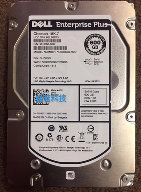 DELL PS6100 ST3600057SS 002R3X 02R3X 600G 15K 3.5 SAS EQ硬盘