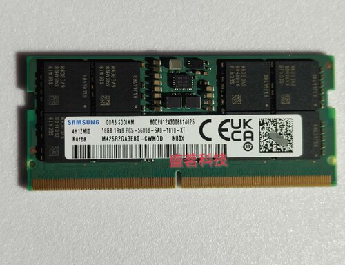 三星 M425R2GA3EB0-CWM0D 16G 1RX8 PC5-5600B DDR5 笔记本内存条