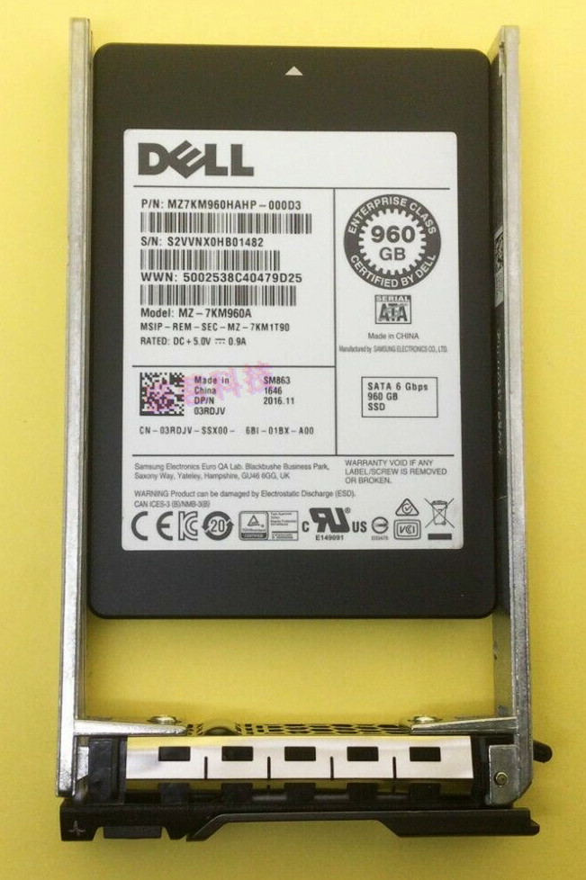 Dell/戴尔 960G SATA SSD 2.5寸 960GB服务器固态硬盘 MZ-7KM960A