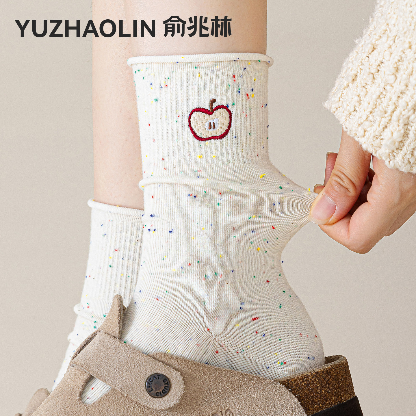 袜子女2026新款卷边堆堆袜女图片