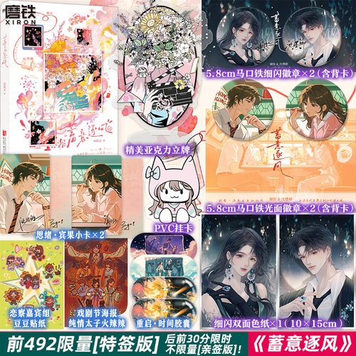 【前492特签版 前30分钟不限量亲签版】蓄意逐风 小说 小盐子《癫，都癫，癫点好啊》实体书言情小说实体书番茄图书 磨铁图书正版