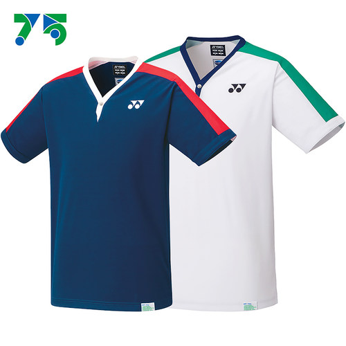 羽毛球服男款运动上衣T恤75周年