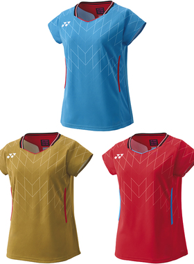 YONEX尤尼克斯羽毛球服女日本队志田千阳大赛服T恤上衣短裙20915