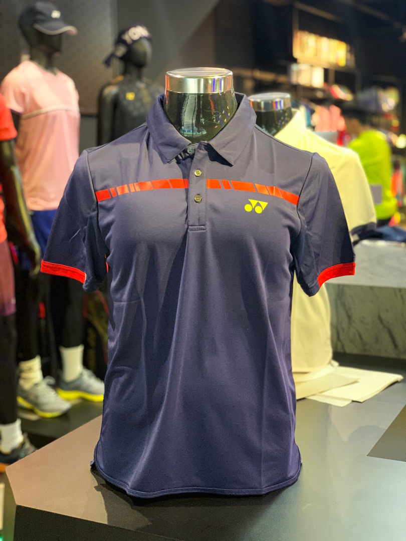 尤尼克斯羽毛球服男POLO翻领速干