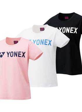 新品YONEX尤尼克斯网球羽毛球服女款休闲纯棉T恤短袖文化衫16512