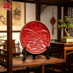 传统手工艺礼品扬州漆器厂手工雕漆台屏多款桌面摆件送家人长辈