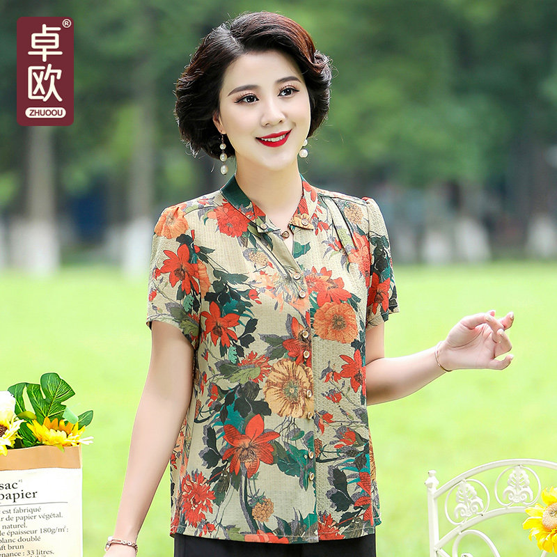 中老年女装加大码衬衫图片