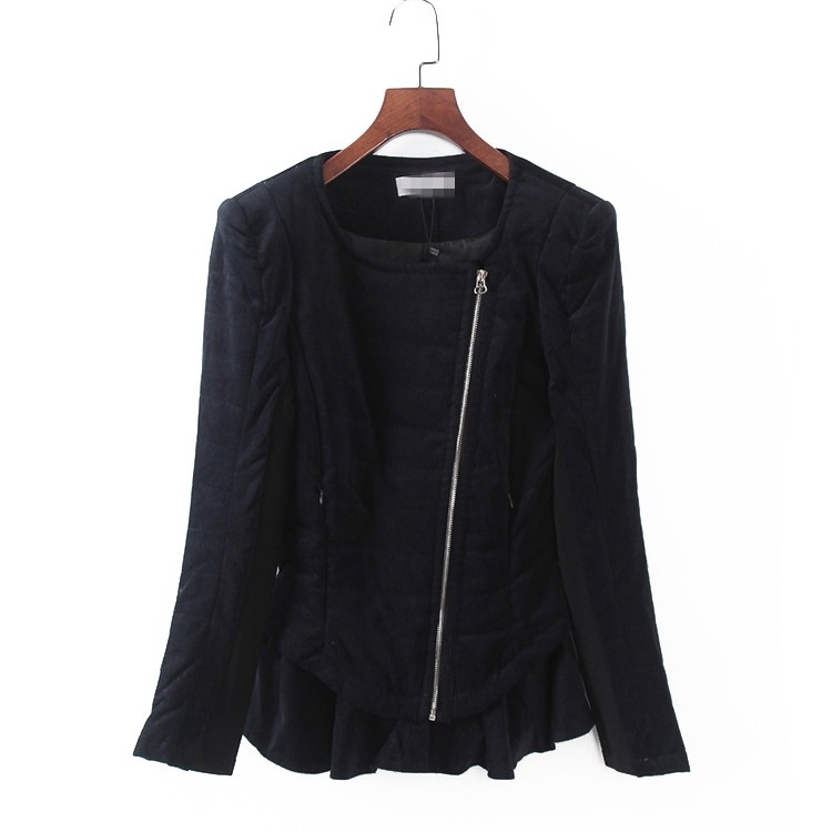 贝系列 冬款款新款品牌库存折扣女装斜拉链无领薄棉服F249,女装/女士精品,棉衣/棉服,淘宝优惠券,粉丝福利购,淘宝优惠卷