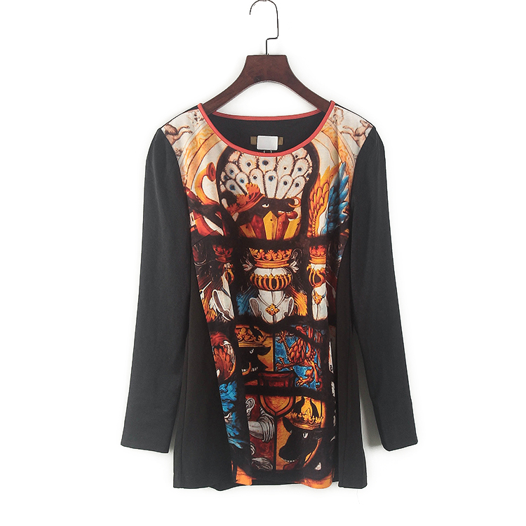 春季时尚印花长袖针织衫折扣