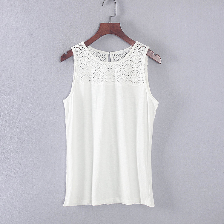 ESP系列 新款女装夏季库存专柜折扣 时尚镂空背心无袖上衣Y3109A