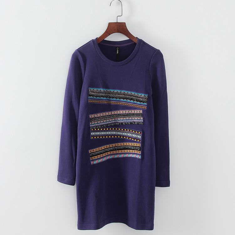 品牌系列 新品春秋款专柜女装库存折扣绣立体织带连衣裙F1309A