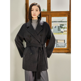 30绒短款 女装 801双面小山羊绒大衣经典 秋冬大码 毛呢外套 时尚 专柜