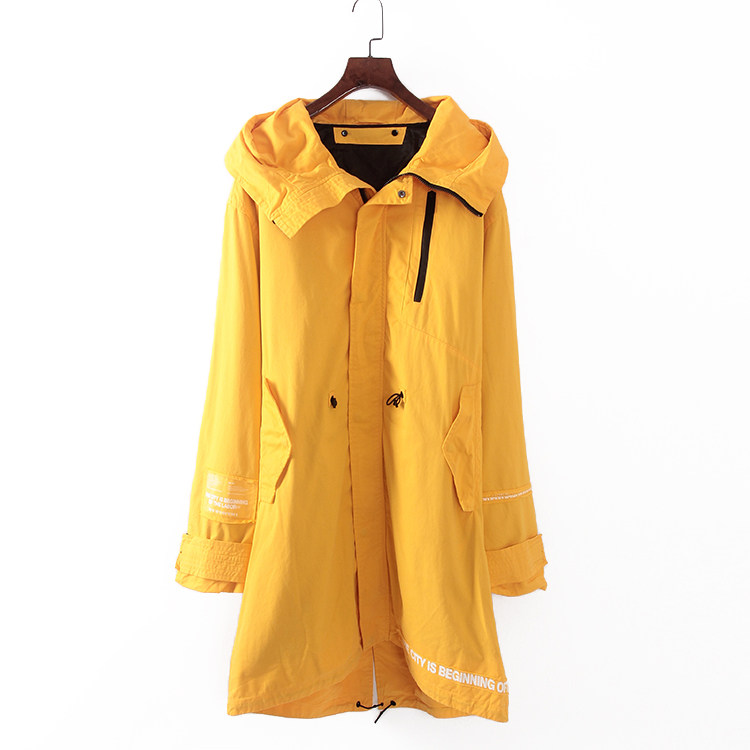 坚持系列中长款秋冬连帽风衣