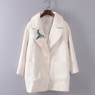 库存折扣气质时尚 品牌女装 刺绣百搭外套F999 秋冬新款 灵系列