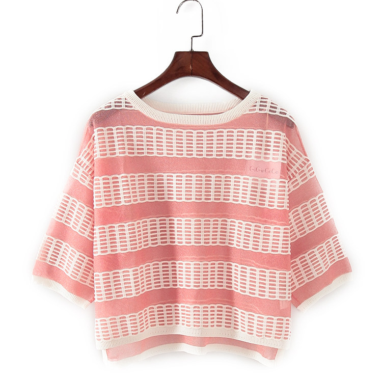 G系列 夏季新款品牌女装库存折扣休闲宽松肌理薄套衫F1562C