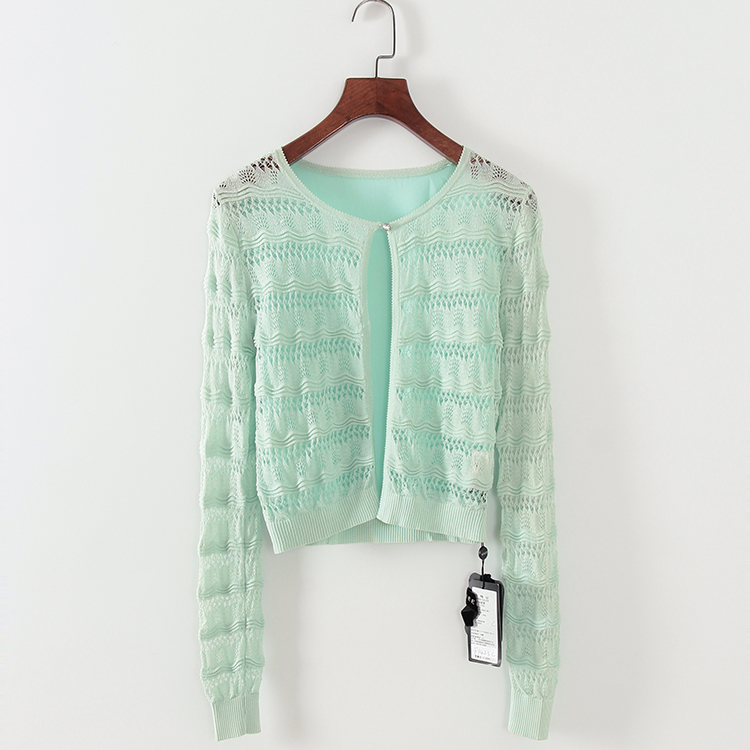 品牌系列 新品春秋款专柜女装库存折扣文艺范百搭针织开衫F1423C