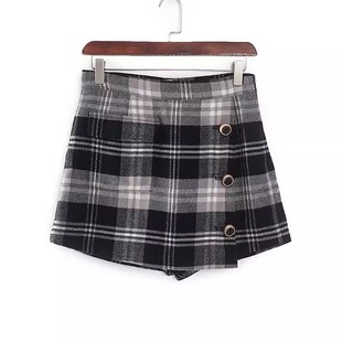 格子裙裤 香蕉系列 库存折扣蓝格时尚 专柜女装 Y4778B 秋冬新款