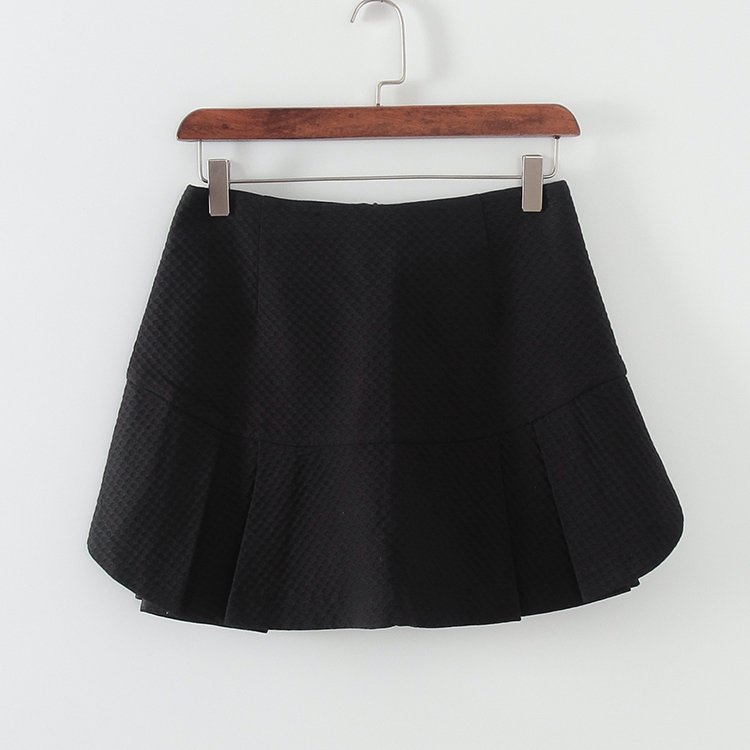 品牌系列 新品春秋款专柜女装库存折扣韩版修身黑色短裙F1506B