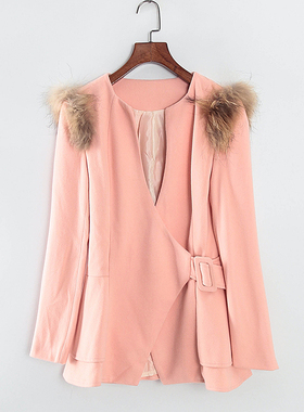 林系列 新款秋冬女装库存折扣甜美荷叶边修身外套Y3805A