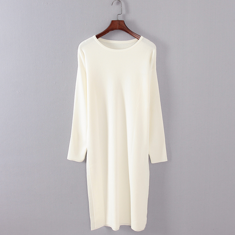 G系列 春秋新款品牌女装库存折扣简约通勤风长款开叉毛衣F1623