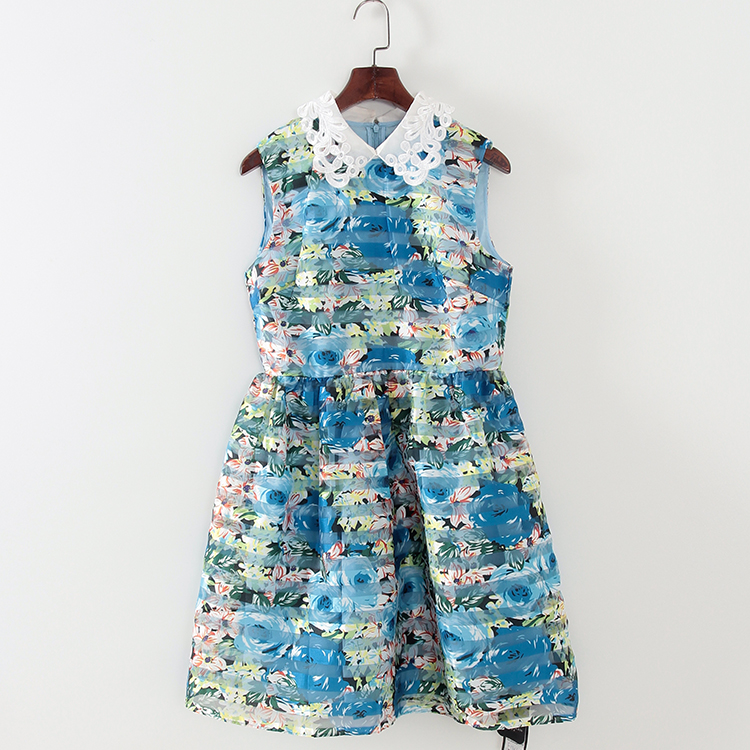 品牌系列 夏季新款专柜女装库存折扣森女系甜美修身连衣裙F1386A