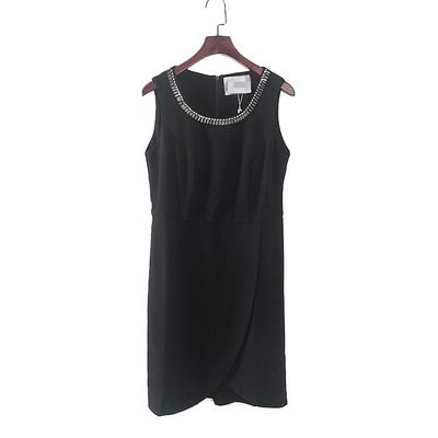 气质镶钻无袖修身连衣裙