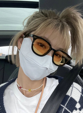 韩版小框茶色墨镜高级感ins