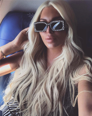 墨镜水原希子方形个性风太阳眼镜