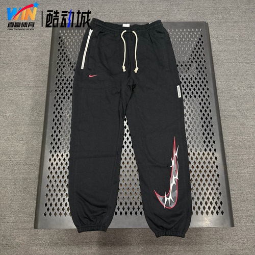 耐克/Nike 男子束脚加绒保暖宽松印花针织运动休闲长裤HV1844-010