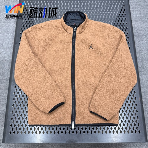 耐克/Nike 保暖AJ男宽松羊羔绒运动休闲立领夹克外套 FV7449-223