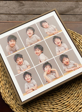 三四六九宫格相框宝宝儿童情侣家庭diy定制摆台洗照片创意礼物