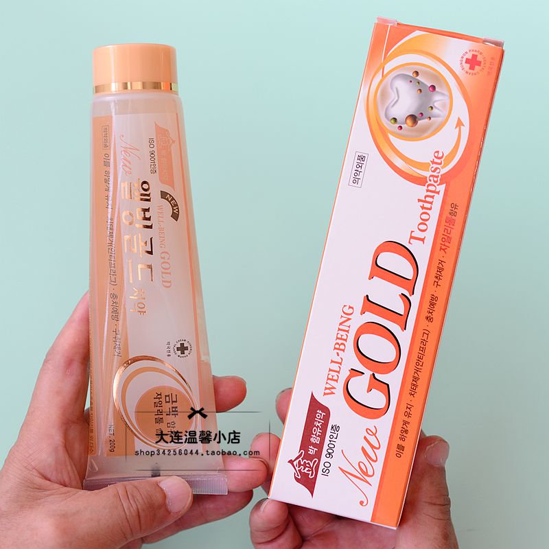 韩国进口 金牙膏医药GOLD美白牙膏 代替洗牙大容量200克|ruв категории туалетные чище/санитарно - гигиенических салфеток/бумага/Ароматерапия, шампунь/человек чистой, полости рта, зубная паста - от Buy2taobao.com для оказания профессиональной услуги покупки агента Taobao